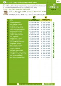 BULK - автоцветущие феминизированные семена конопли