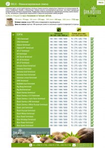 Прайс BULK - Феминизированные семена