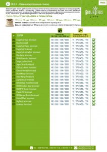 Прайс BULK - Феминизированные семена